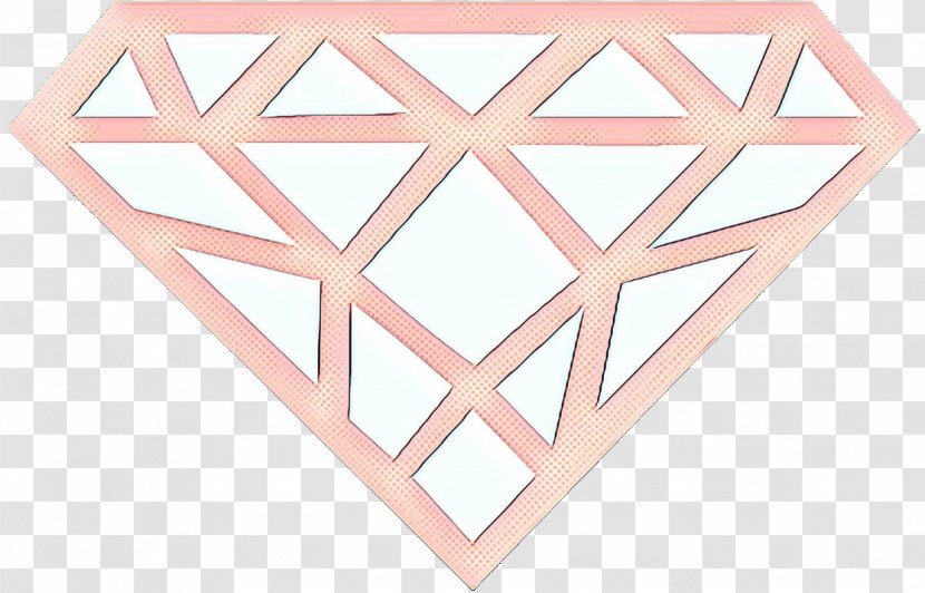Plywood Triangle Line Heart - Pink Transparent PNG
