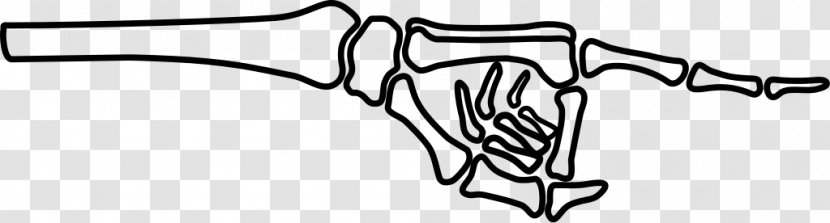 Hand Human Skeleton Finger Clip Art - Monochrome - Cliparts Transparent PNG
