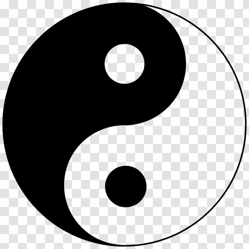 Yin And Yang Taijitu Symbol Taoism Clip Art - Black White Transparent PNG