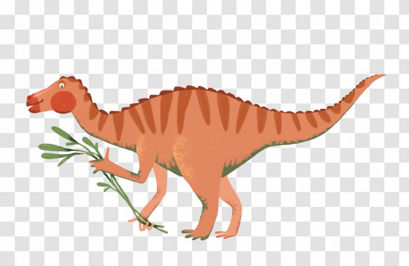 Velociraptor Cartoon Tyrannosaurus Dinosaur Illustration - Dinosaurs And Leaves Transparent PNG