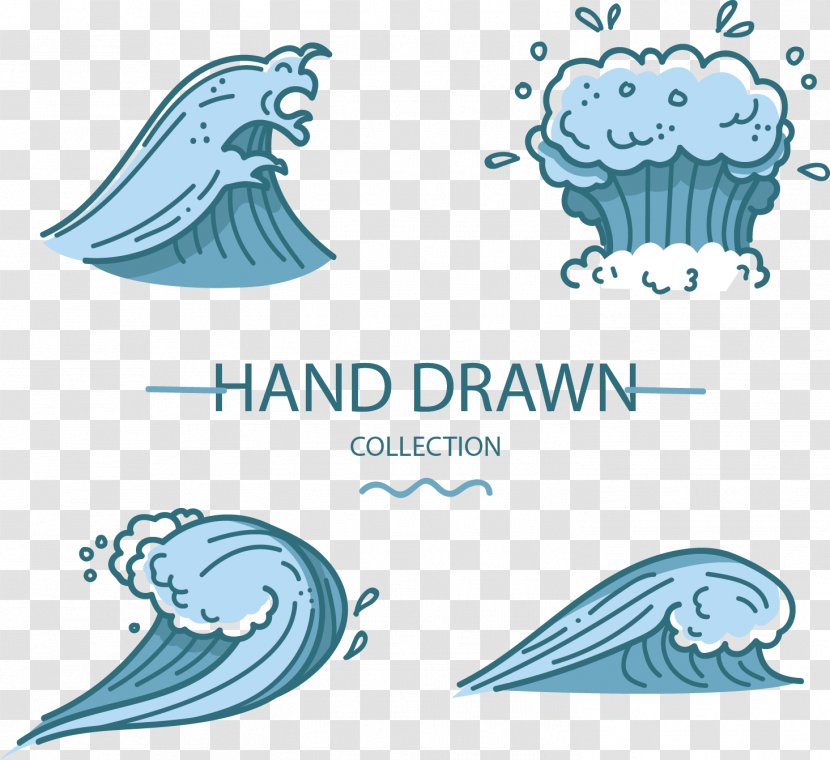Wind Wave Download - Logo - Hand-painted Icon Vector Waves Transparent PNG