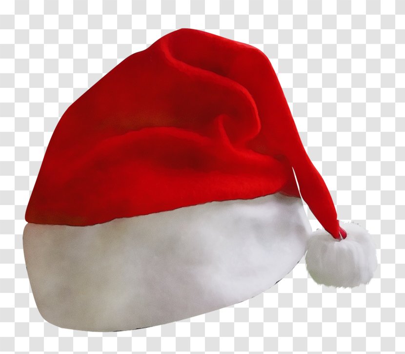 Santa Claus - Watercolor - Beanie Cap Transparent PNG