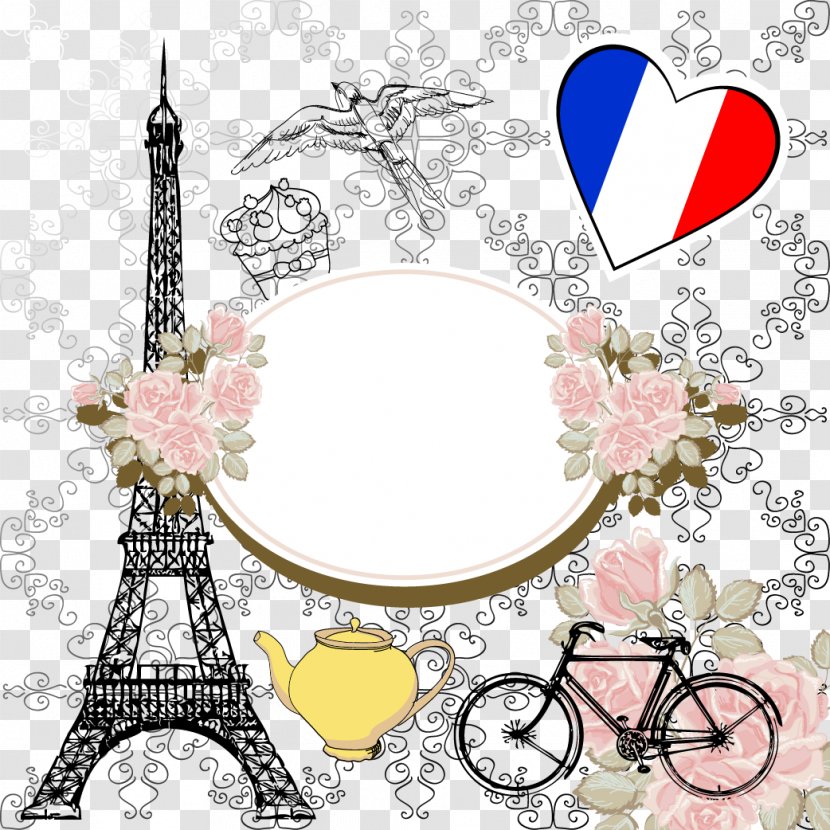 Eiffel Tower Bicycle Euclidean Vector - Bike Transparent PNG