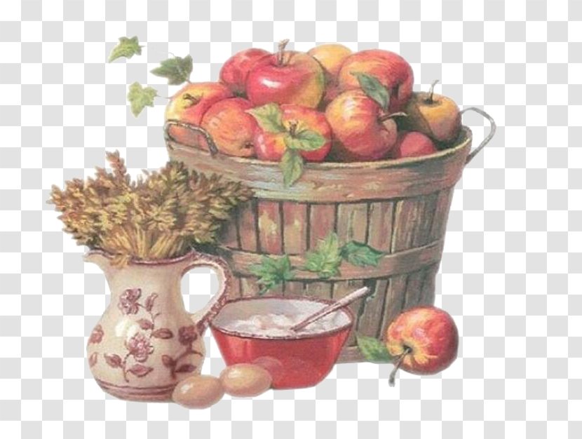 Apple Drawing Painting Food - Photography - Basket Of Apples Transparent PNG