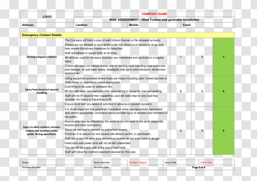 Risk Assessment Computer Software Architectural Engineering Template - Work Method Statement - Analysis Transparent PNG