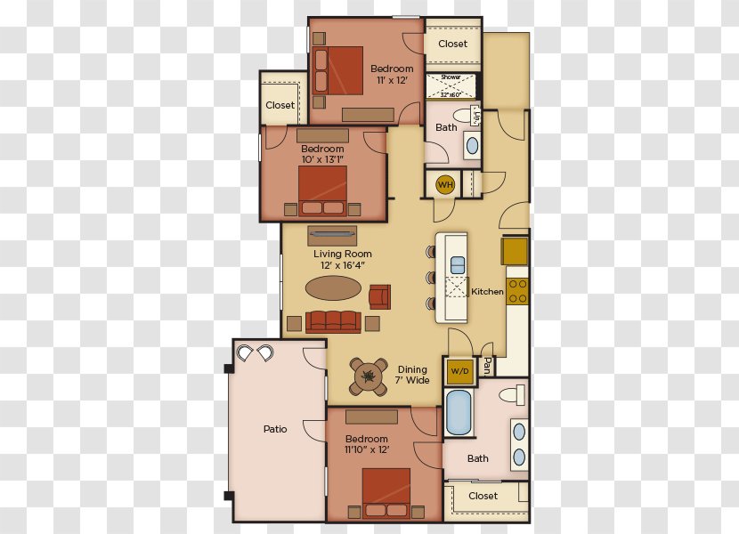 Riverstone Apartments Renting Apartment Ratings Floor Plan - Bed Transparent PNG