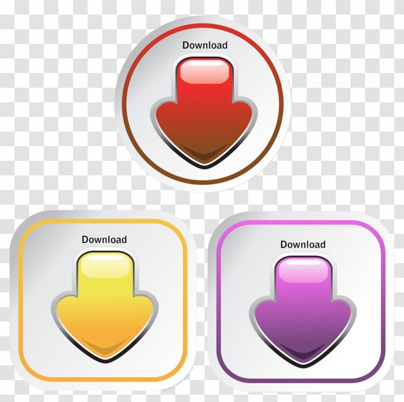 Download Button Android - Yellow Transparent PNG