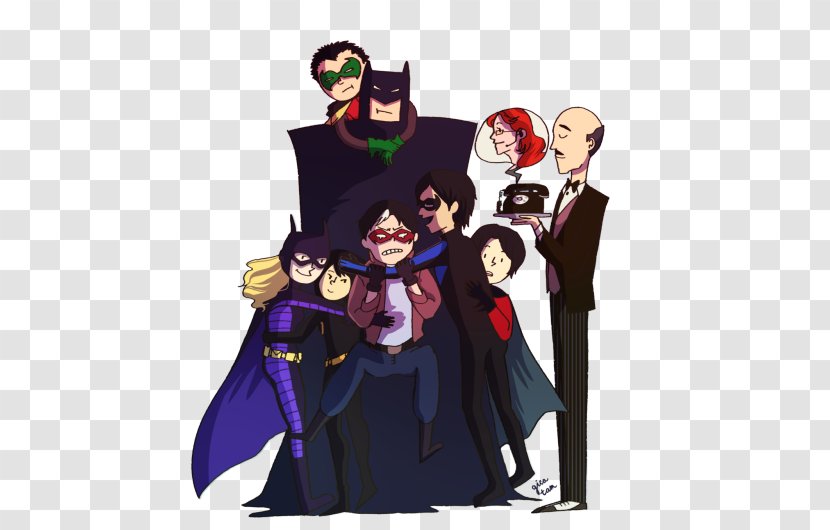Joker Dick Grayson Robin Damian Wayne Jason Todd - Watercolor - Cassandra Cain Transparent PNG
