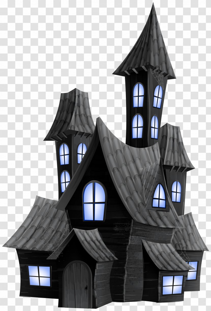 Haunted House Clip Art - Facade - Halloween Transparent PNG