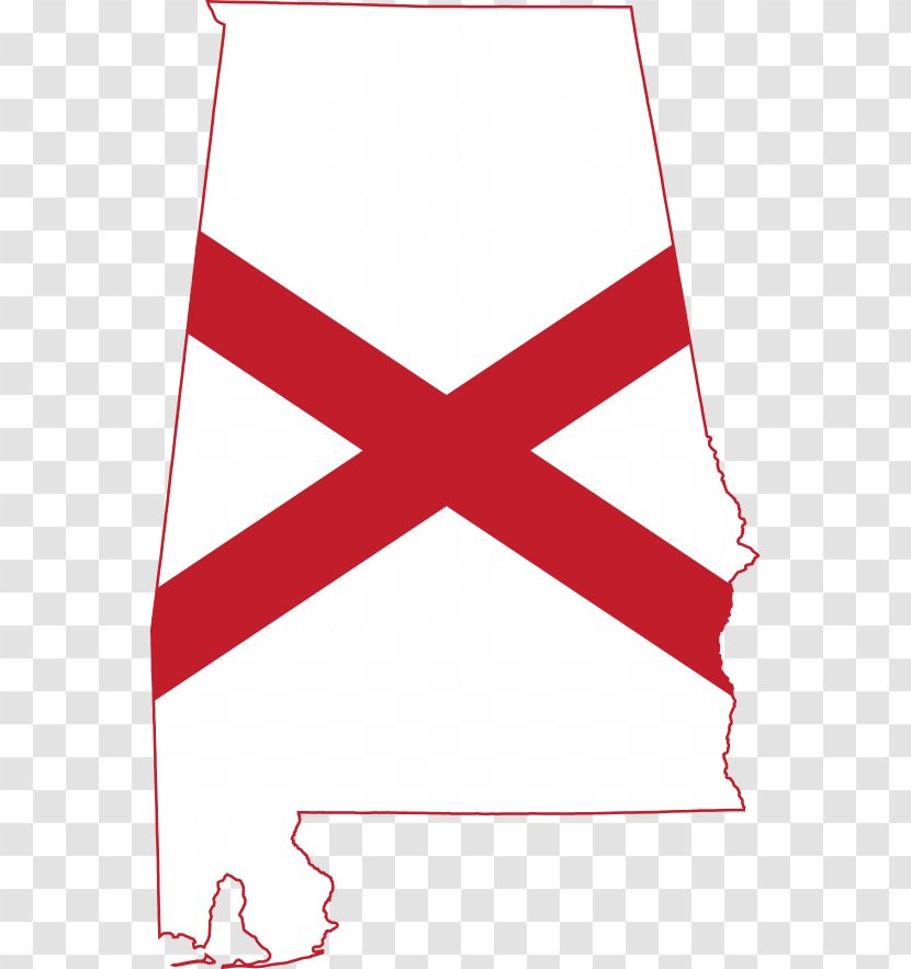 Flag Of Alabama Map - Wing - Football Clipart Transparent PNG