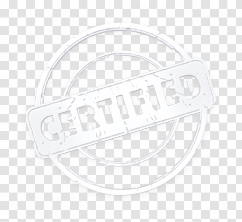 Icon Stationery Icon Circular Label With Certified Stamp Icon Transparent PNG