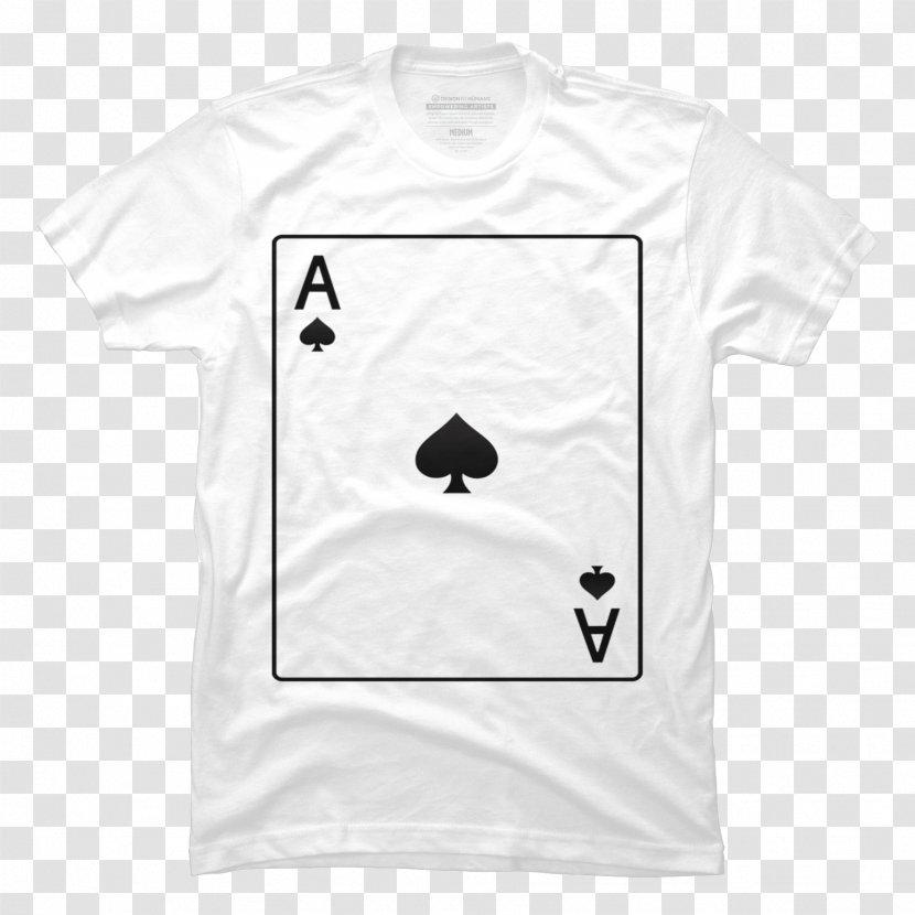 T-shirt Logo White Sleeve Outerwear - Ace Spade Transparent PNG