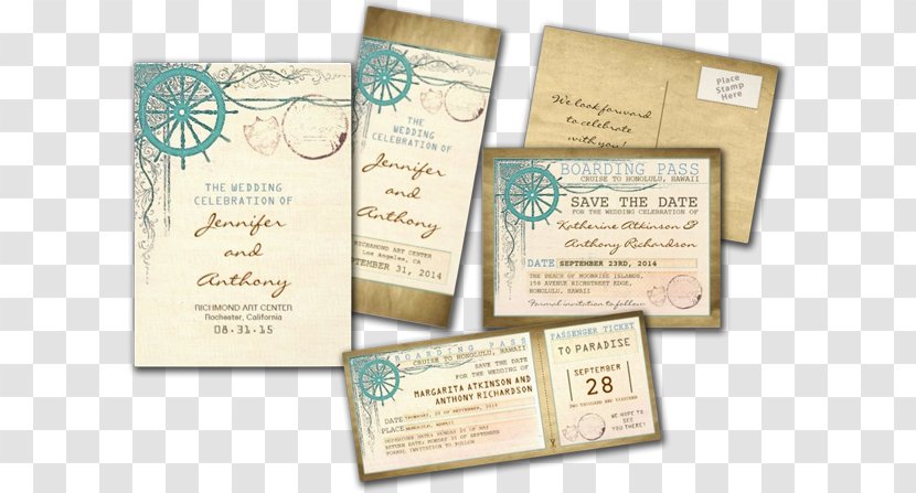 Wedding Invitation Post Cards Convite - Beach Transparent PNG