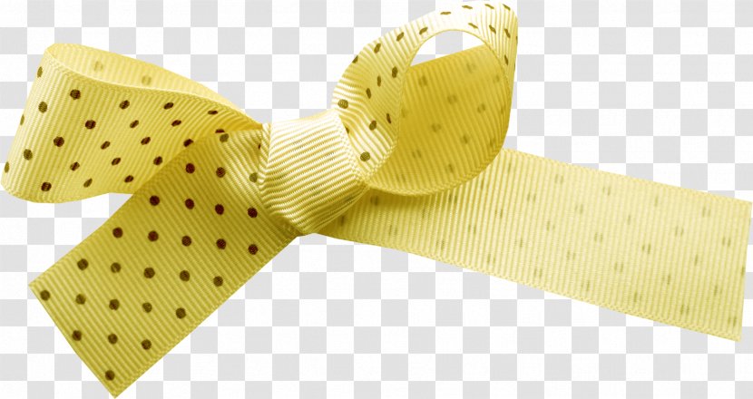 Yellow Bow Tie Ribbon Shoelace Knot Transparent PNG