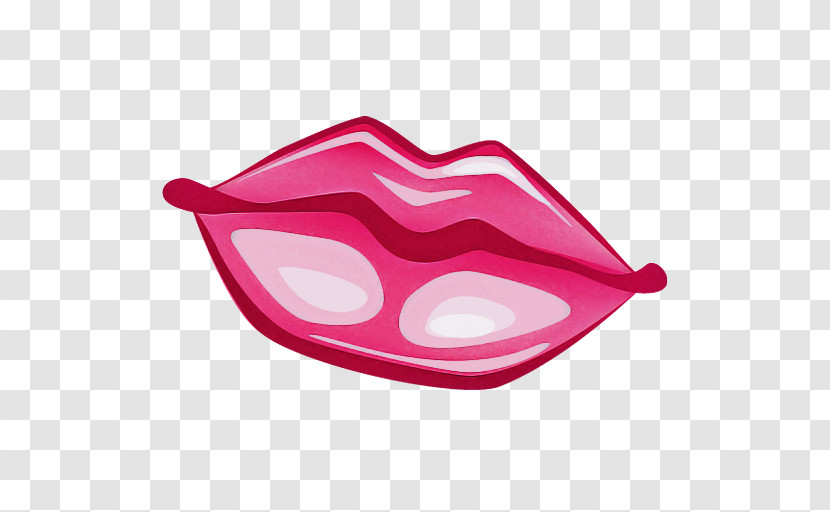 Pink Lip Mouth Nose Headgear Transparent PNG