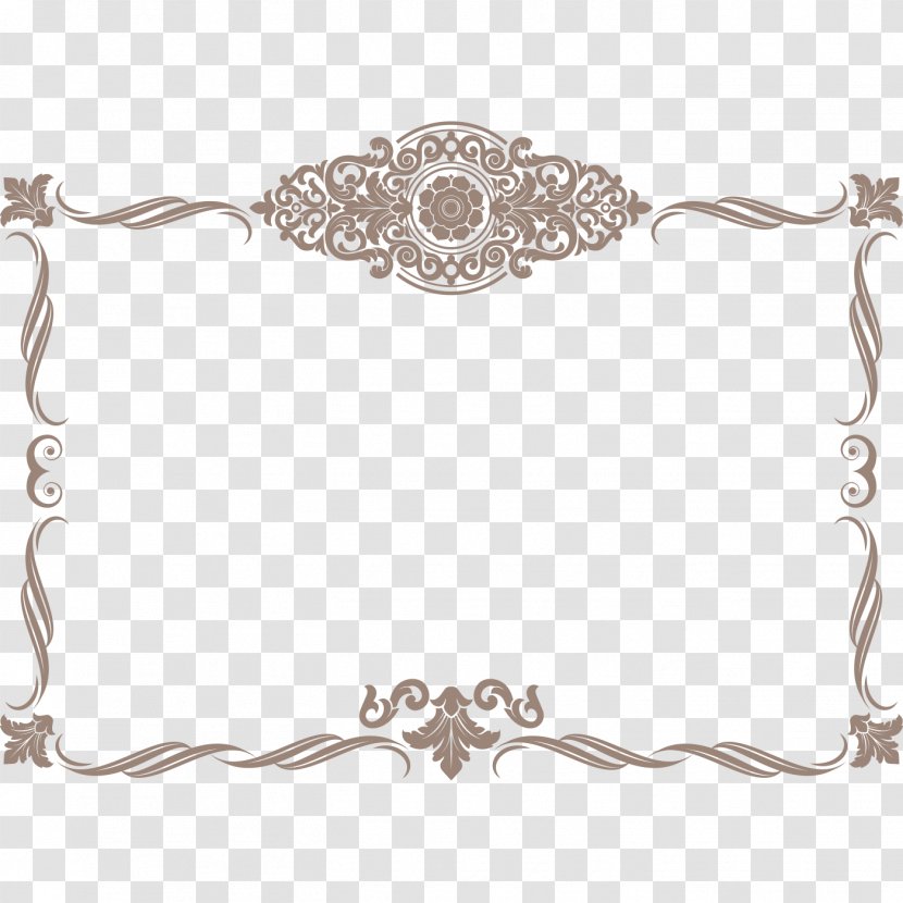 Template Academic Certificate - Vintage Lace Border Material Transparent PNG
