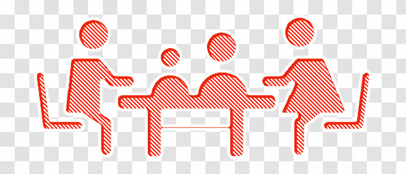 People Icon Familiar Meeting On Table Icon Group Icon Transparent PNG