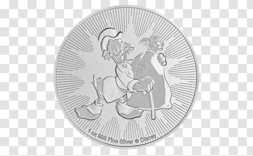 Scrooge McDuck Niue New Zealand Silver Coin Bullion - Mint Transparent PNG