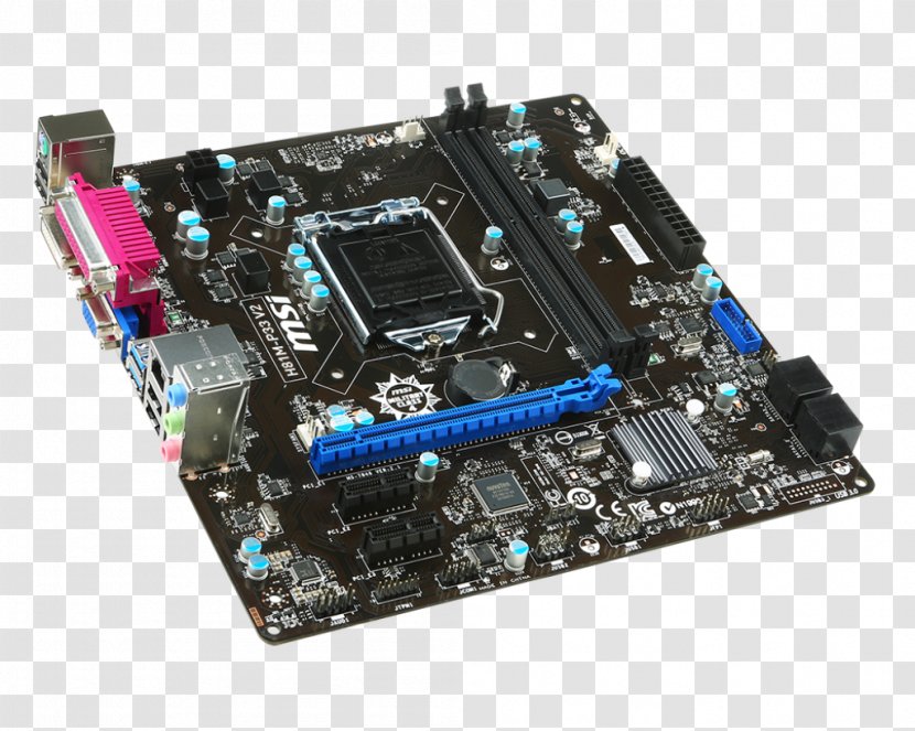 Intel LGA 1150 MicroATX Motherboard MSI H81M-P33 - Cpu Socket Transparent PNG