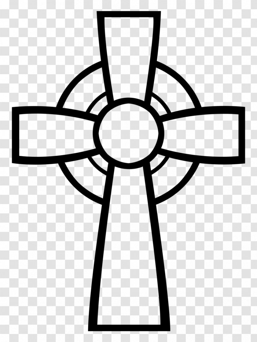 Iona Celtic Cross Knot Christian - Monochrome Transparent PNG