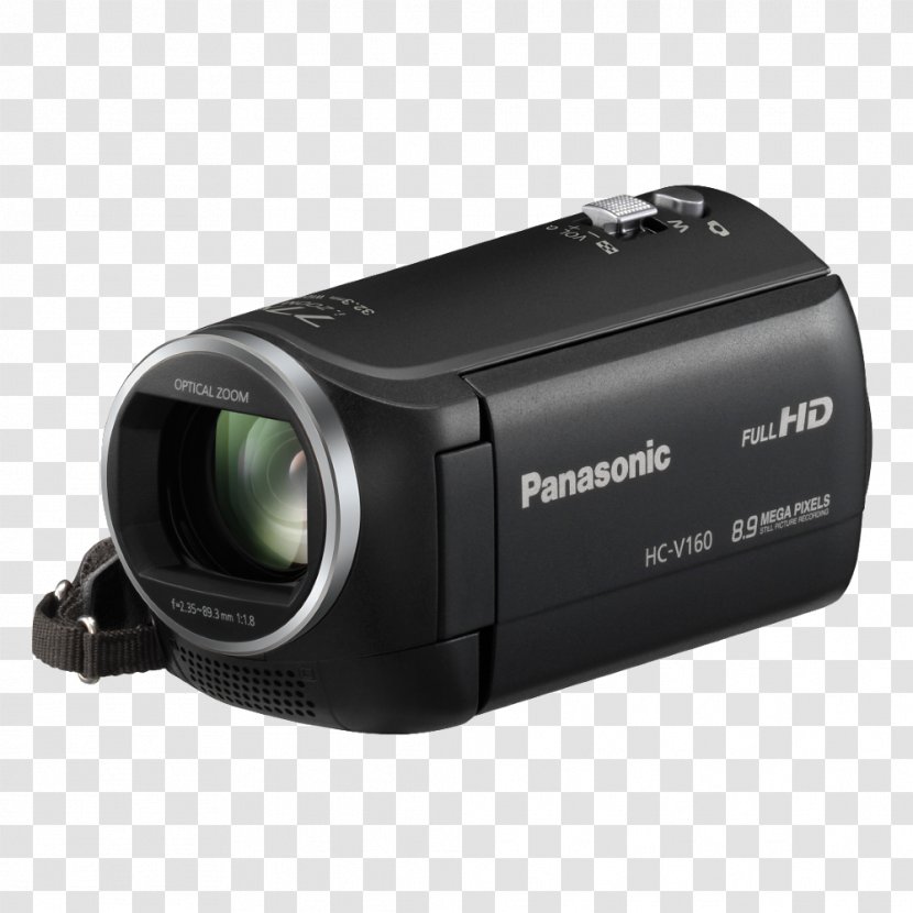 Panasonic HC-V160 Video Cameras 1080p Wide-angle Lens - Optics - Camera Transparent PNG