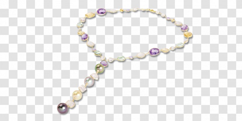 Pearl Amethyst Necklace Bracelet Purple - Body Jewellery Transparent PNG