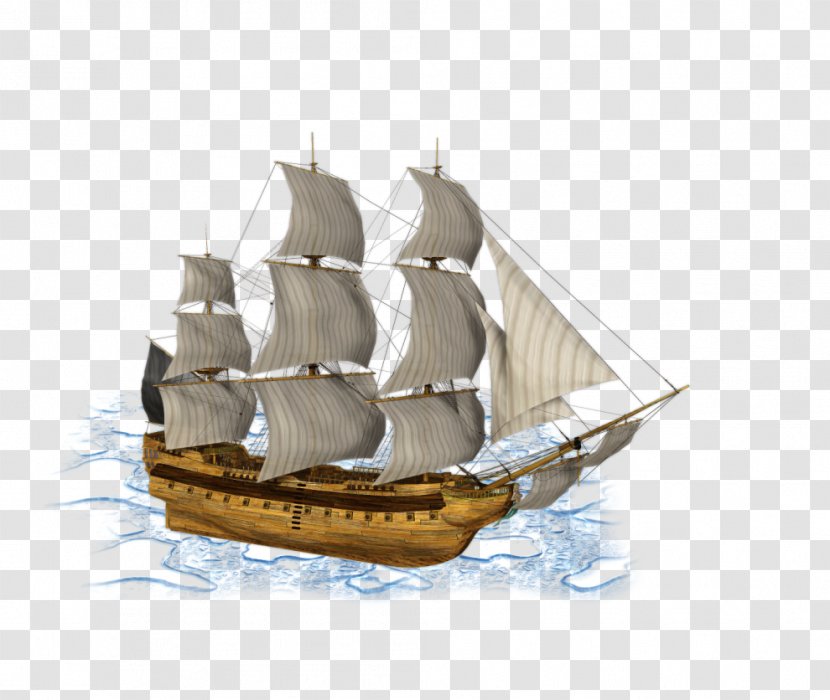 Caravel Sailing Ship - Sail - Ocean Transparent PNG