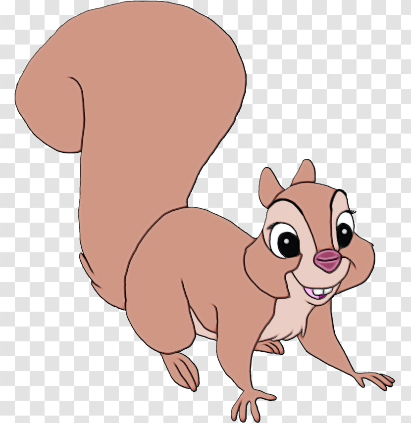Squirrel Cartoon Tail Snout Animation Transparent PNG