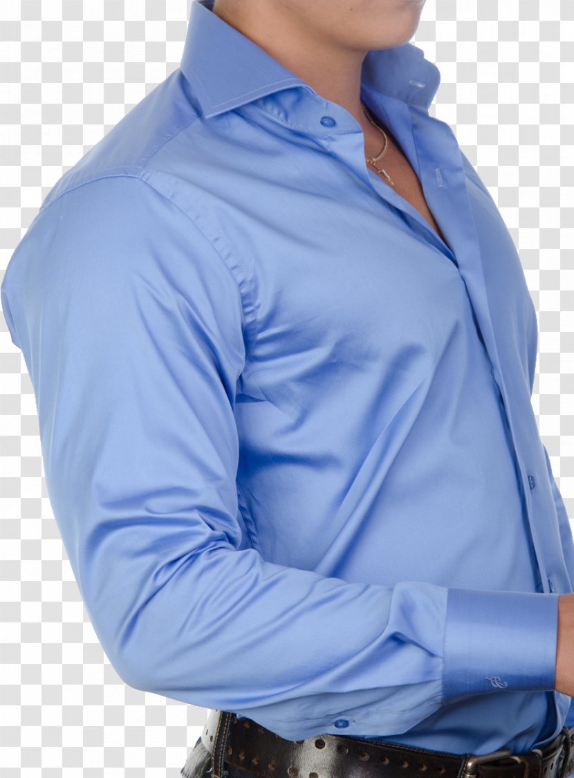 Dress Shirt Sleeve T-shirt Clothing - Blue - Image Transparent PNG