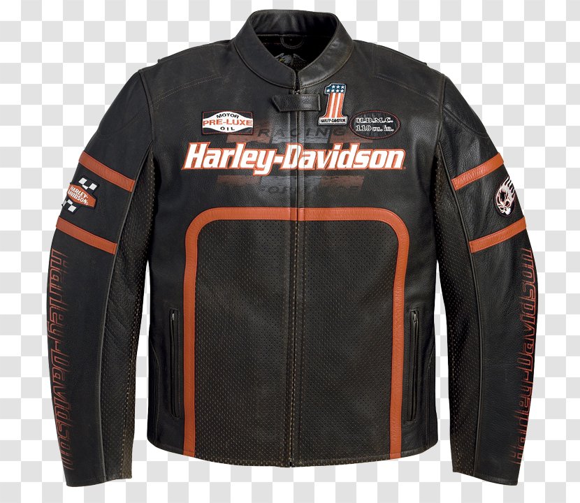 Leather Jacket Harley-Davidson Motorcycle - Outerwear Transparent PNG