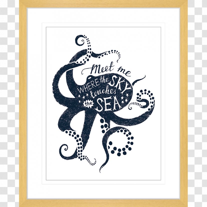 Octopus Drawing - Crest - Poster Wall Transparent PNG