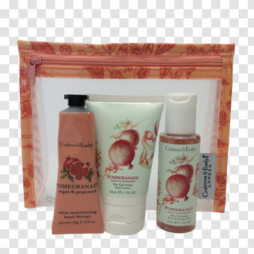 Crabtree & Evelyn Body Lotion Cream Pomegranate Argan Grapeseed Little Luxuries Oil Smoother - Gift - Watercolor Transparent PNG