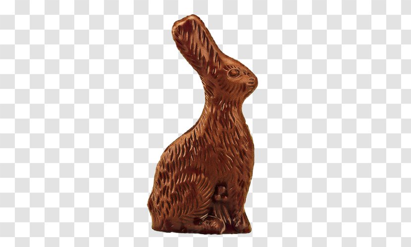 Chocolate Bunny Easter Hare - Sculpture - Dark Transparent PNG