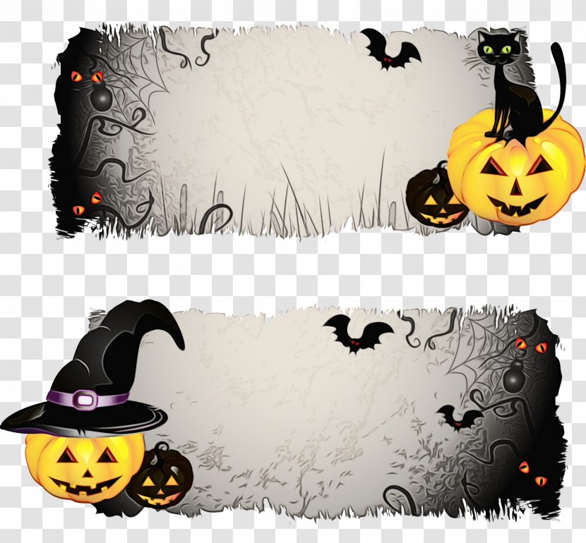 Pumpkin - Watercolor - Fictional Character Witch Hat Transparent PNG