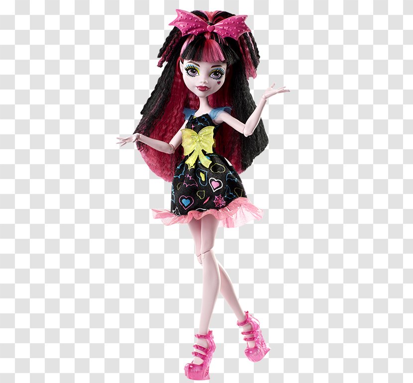 Draculaura Frankie Stein Silvi Clawdeen Wolf Monster High - Mattel - Lady Gaga Black Dress Transparent PNG