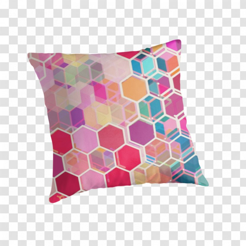 Throw Pillows Cushion Textile Purple Innovation - Carpet - Honeycomb Pattern Transparent PNG