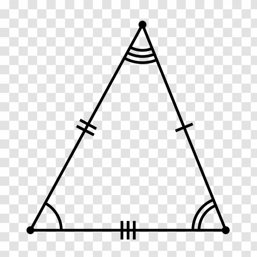 Isosceles Triangle Acute And Obtuse Triangles Equilateral Escalè - Black White Transparent PNG