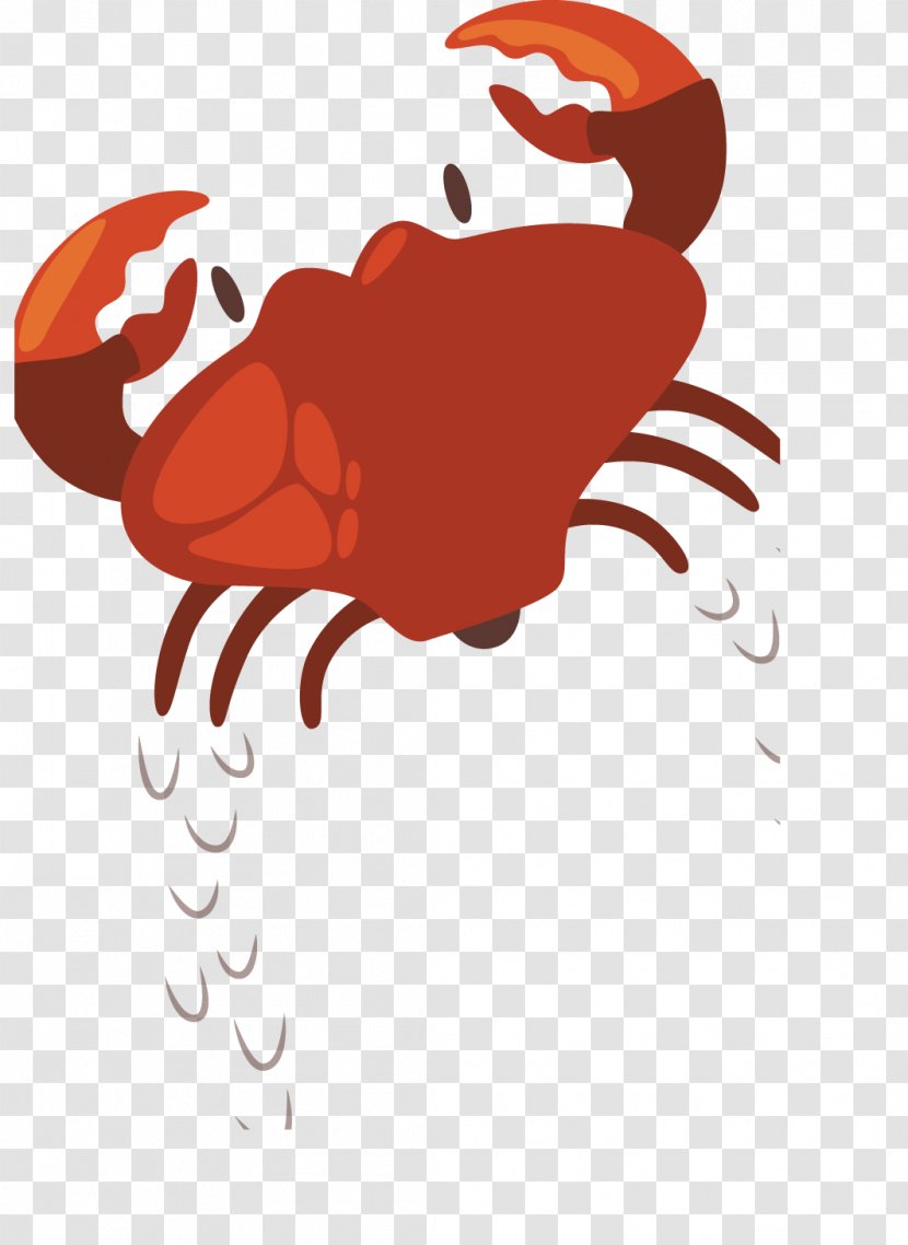 Sea Euclidean Vector Download - Watercolor - Cartoon Crab Transparent PNG