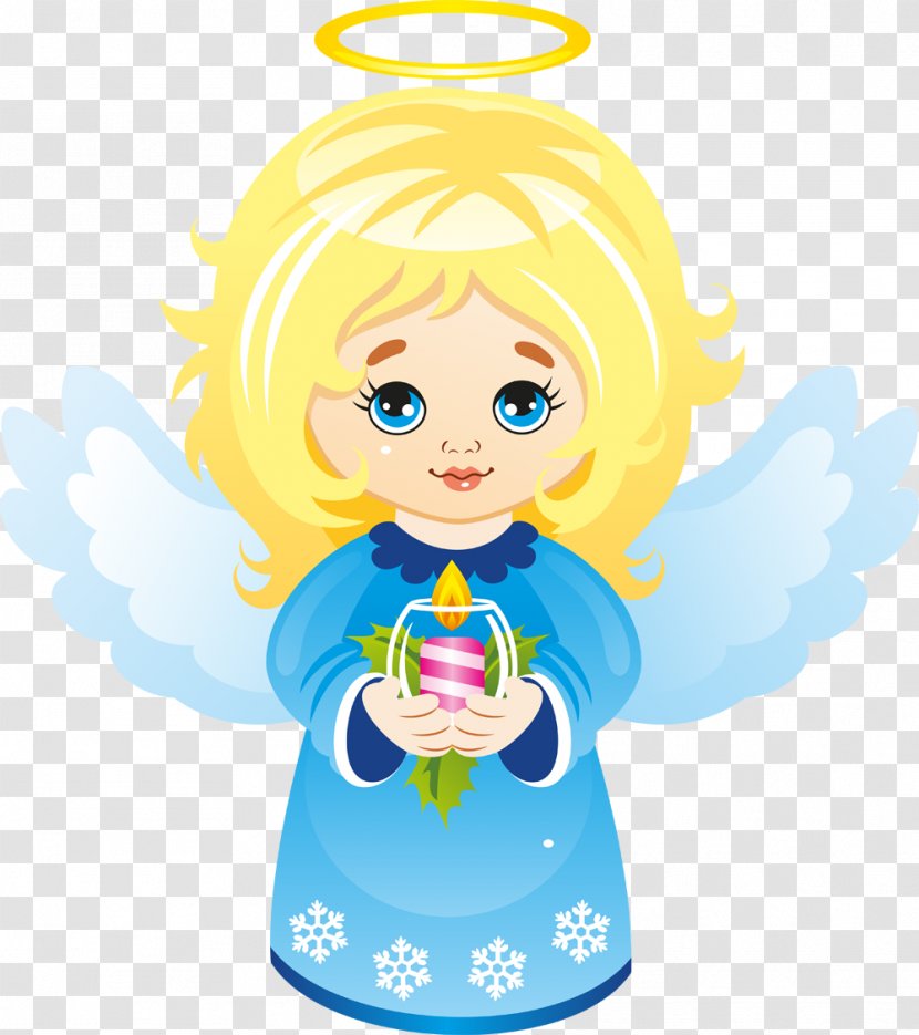 Angel Christmas Clip Art - Guardian - Cute With Candle Clipart Transparent PNG