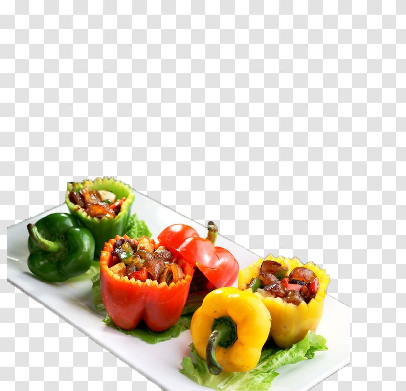 Sea Cucumber As Food Hors Doeuvre Vegetarian Cuisine Recipe Stuffed Peppers - Red - Three Pepper Transparent PNG