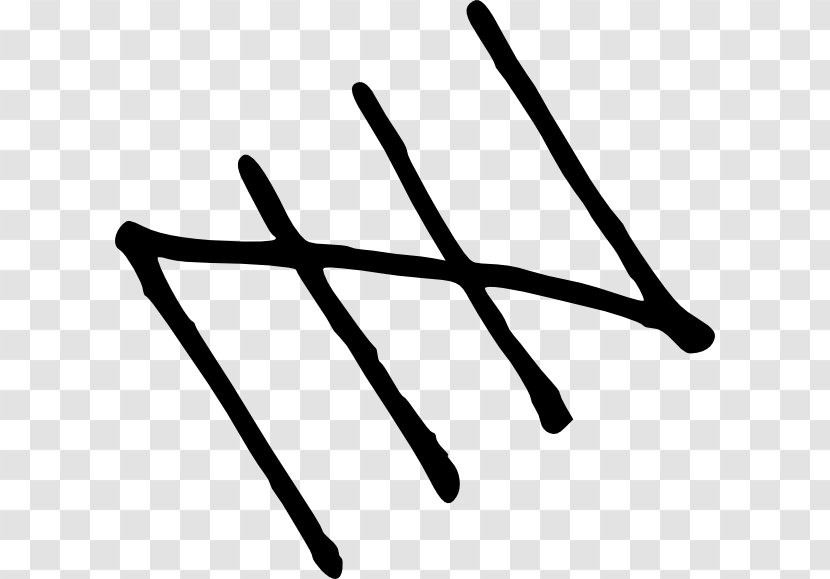 Tally Marks Solutions Clip Art - Black And White Transparent PNG