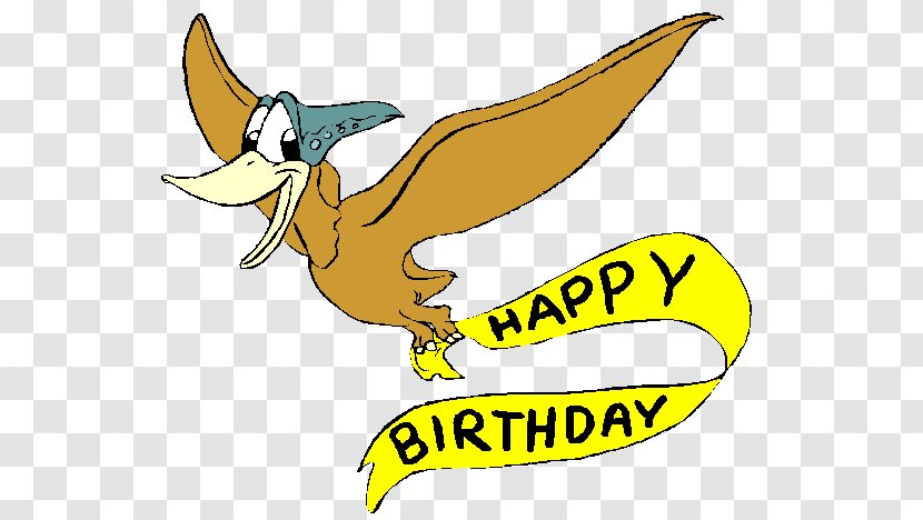 Pterodactyl Birthday Web Page Clip Art - Beak - Cheer Up The Lonely Day Transparent PNG