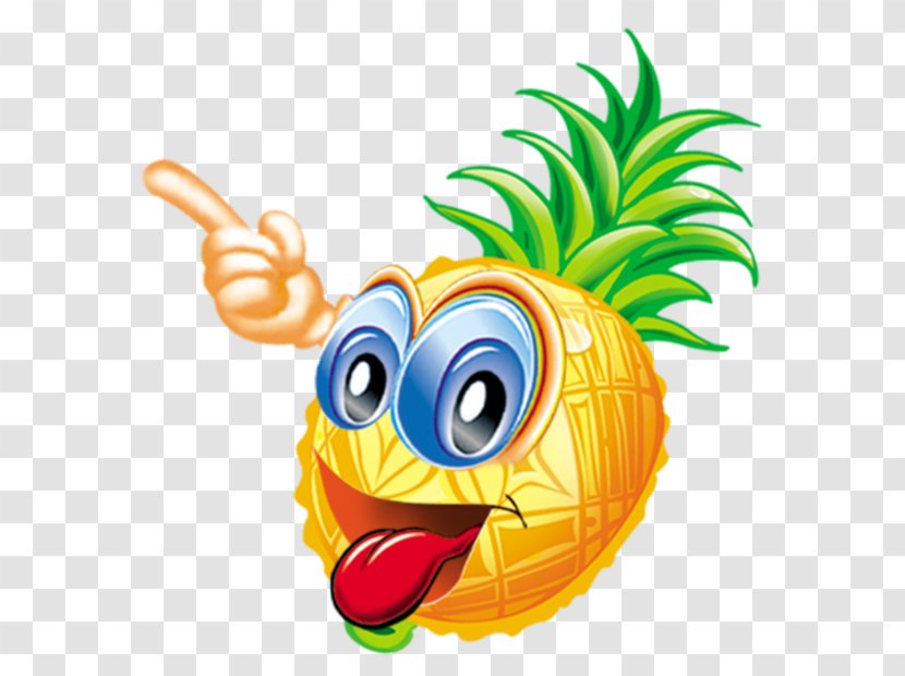 Fruit Vegetable Smiley Pineapple Clip Art - Cartoon Transparent PNG