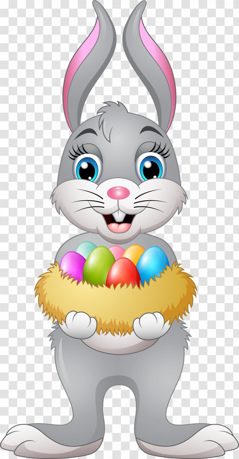 Easter Egg Cartoon - Bunny - Whiskers Rabbits And Hares Transparent PNG