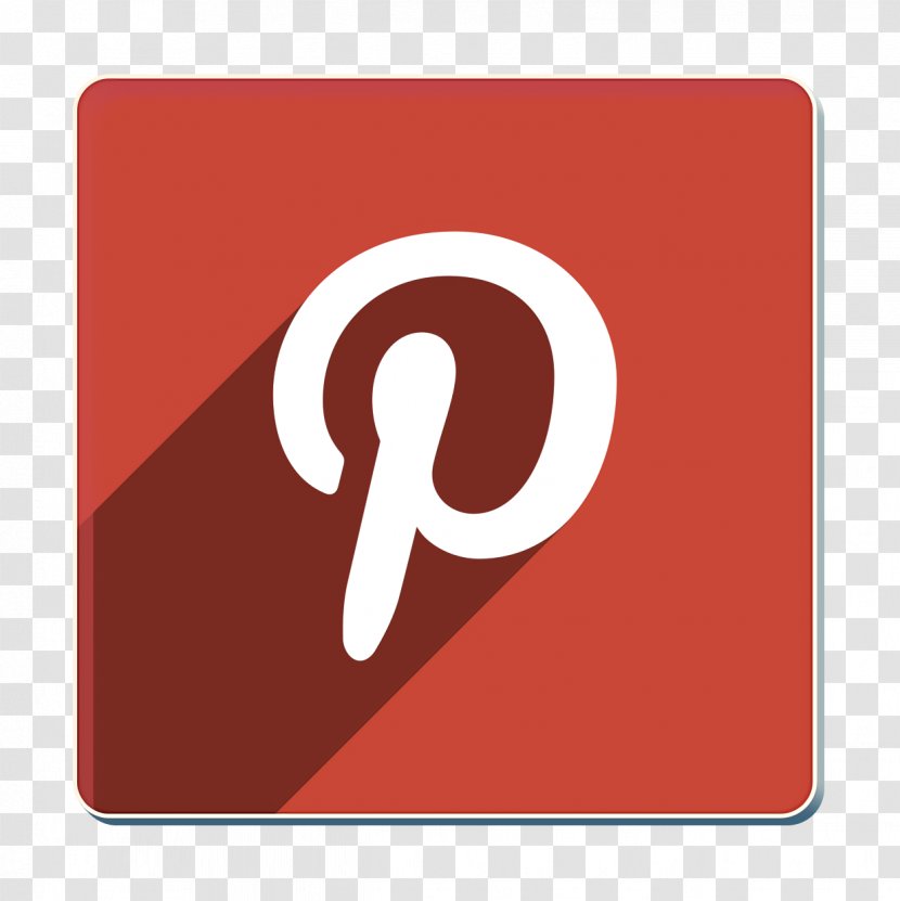 Media Icon Pinterest Shadow - Sign - Label Transparent PNG