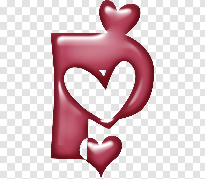 Alphabet Letter Heart M Font - Clip Art Transparent PNG