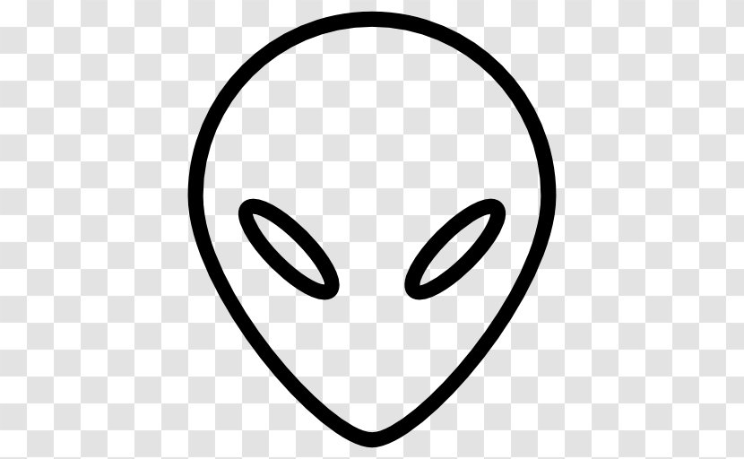 Alien Extraterrestrial Life - Black - Face Transparent PNG