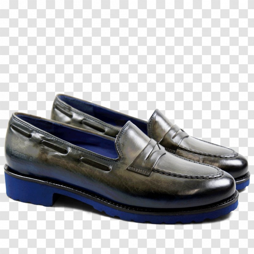 Slip-on Shoe Slipper Blue Leather - Navy Transparent PNG