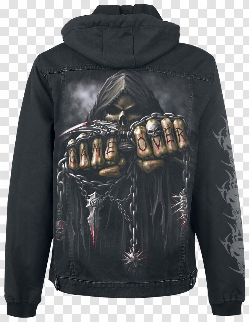 T-shirt Skull Death Hoodie - Jacket Transparent PNG