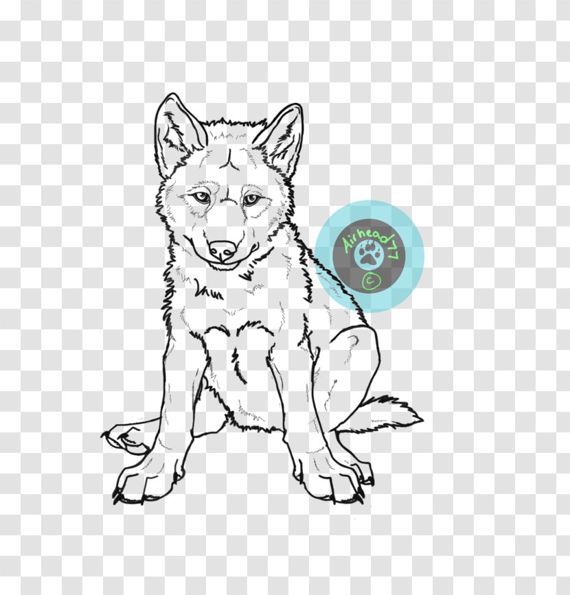 Dog Puppy Line Art Drawing - Ethiopian Wolf Transparent PNG